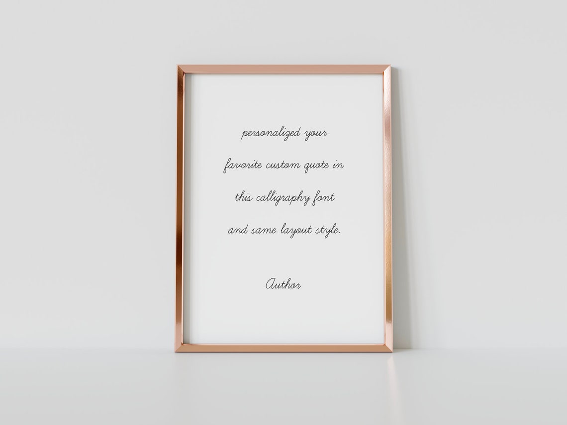 Custom Quote Print Personalised Text Personalized Poster Creative Typography Wall Art Song Lyrics Create Your Own Words Print - Image 4