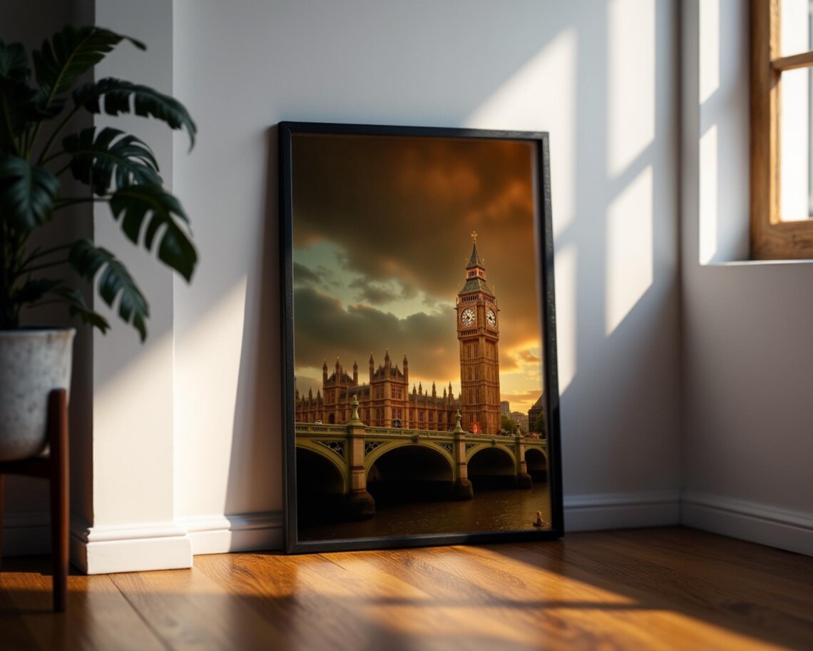 Big Ben Sunset, London Landmark Art Print