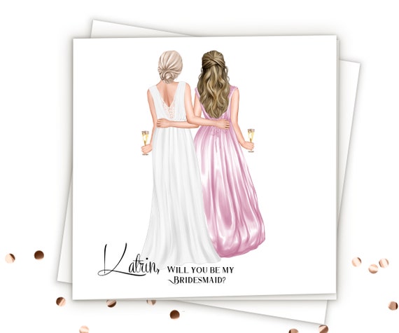 Bridesmaid Gifts Personalized Bridesmaid Proposal Cards Will You Be My Bridesmaid Proposal Gift Custom Bridesmaid Card Maid Of Honor
