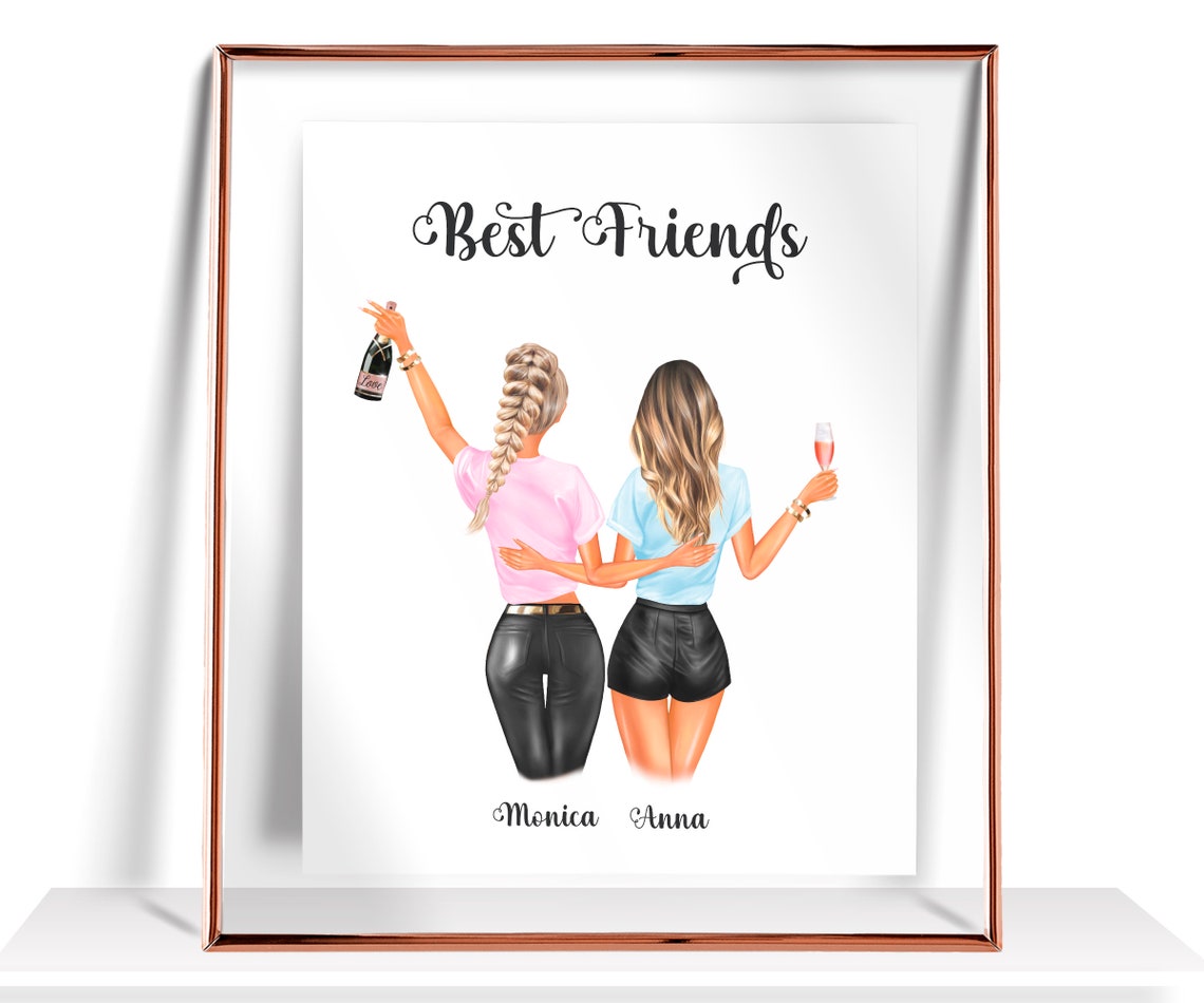 Personalized Best Friend Gift Friendship Gift For Her Best Friend Birthday Gifts Best Friend Gifts Sister Gift Best Friends Print Wall Decor