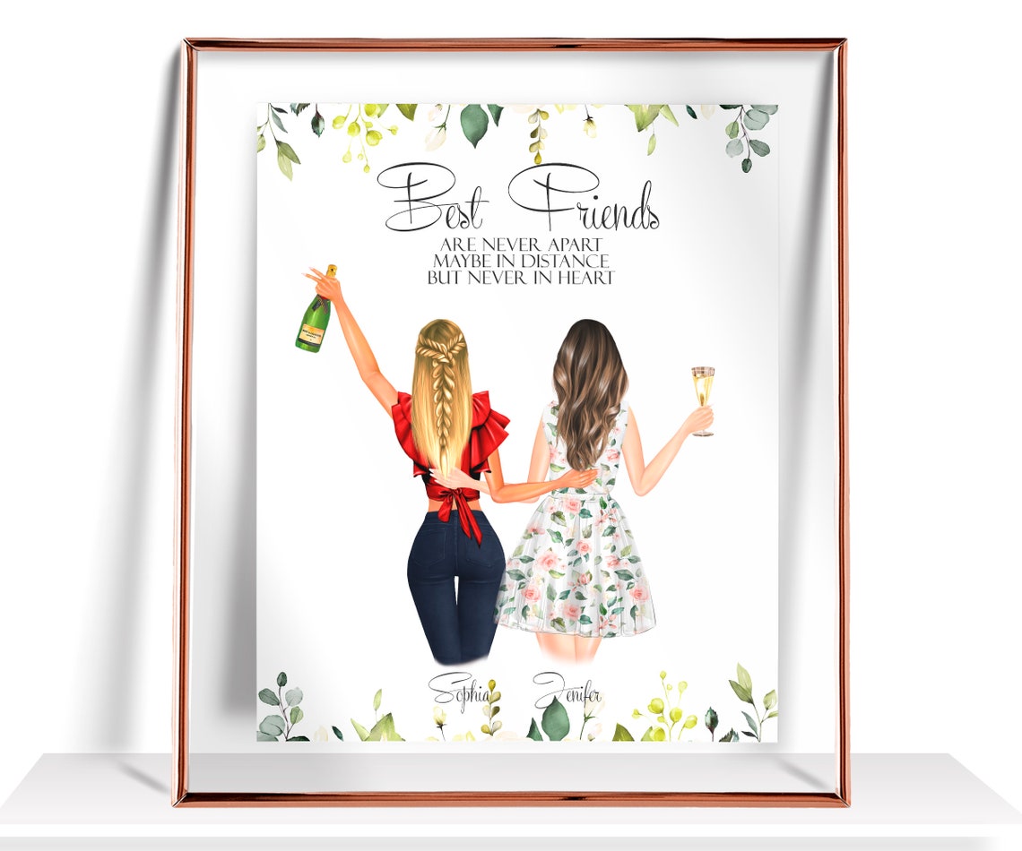Best Friend Gifts Friendship Print Bestie Gifts Personalized Gift Birthday Gift For Her Friendship Gift Best Friends Picture Sister Gift