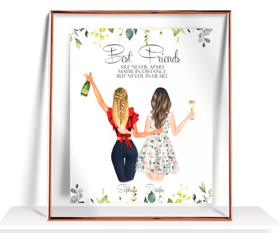Best Friend Gifts Friendship Print Bestie Gifts Personalized Gift Birthday Gift For Her Friendship Gift Best Friends Picture Sister Gift