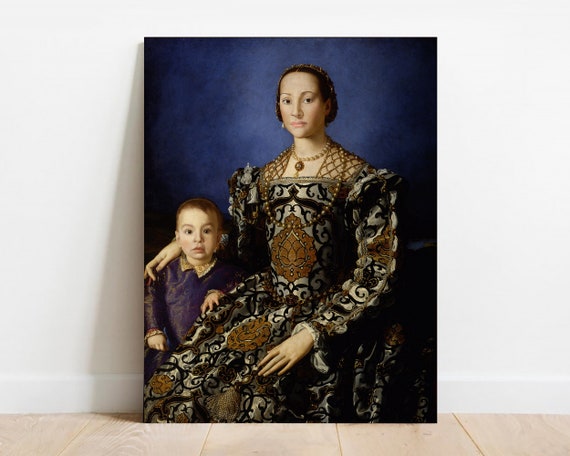 Custom Renaissance Mother and Child Portrait From Photo Royal Art Poster