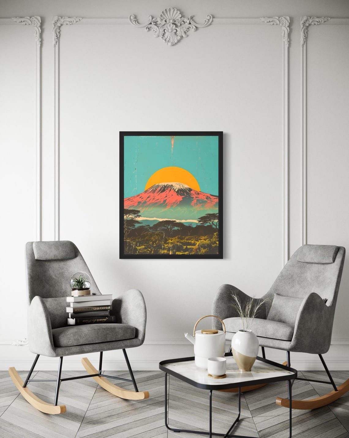 Sunrise Over Kilimanjaro Africa Art Print Wall Art Poster Original Paint Artwork Artwork Decor - Image 2