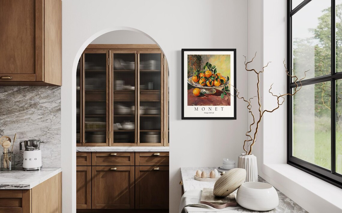 Oranges Monet Still Life Art Print - Image 4