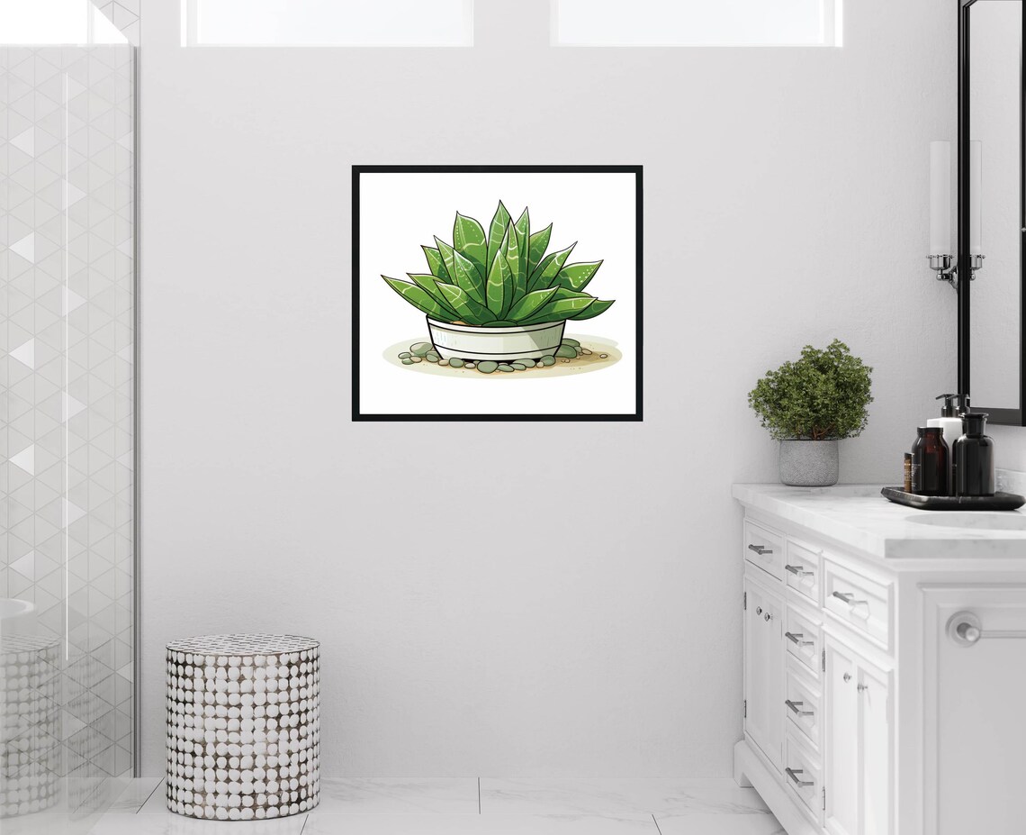 Haworthia Plants Art Print, Botanical Decor - Image 2