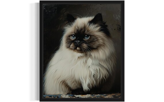 Himalayan Cat Art Print, Original Paint Artwork
