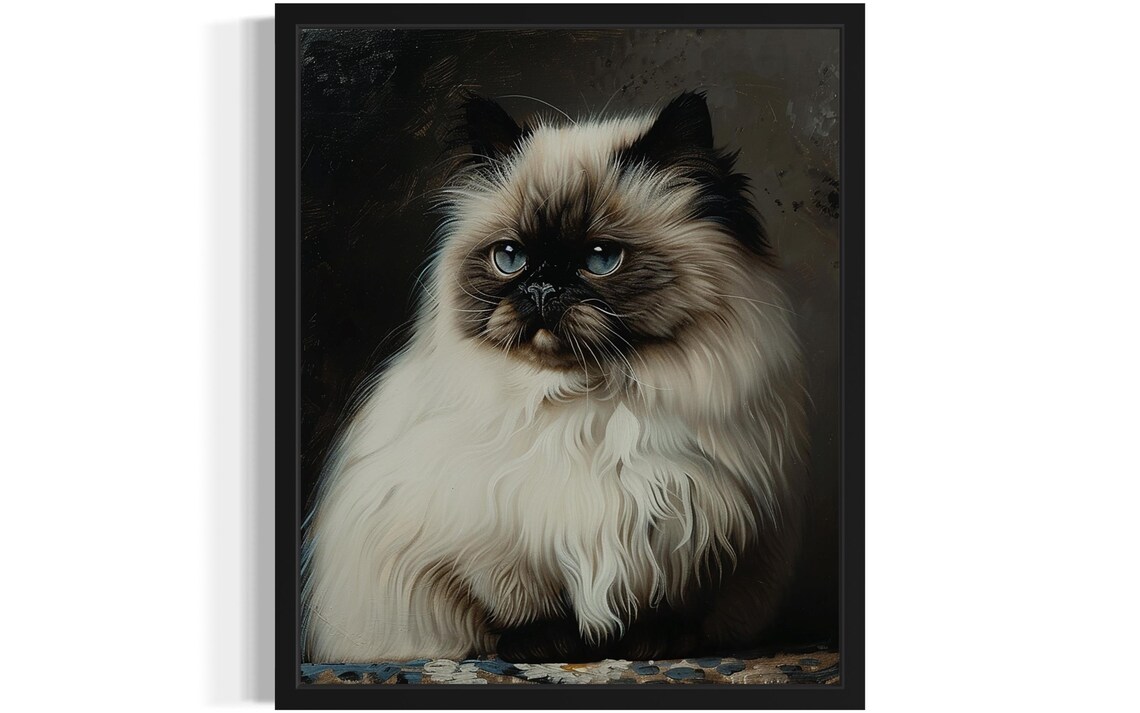 Himalayan Cat Art Print, Original Paint Artwork