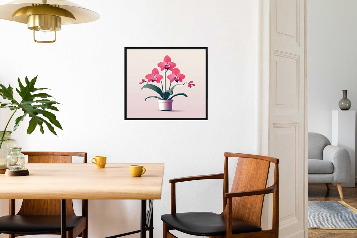 Orchid Plants Poster Print, Botanical Floral Decor - Image 4