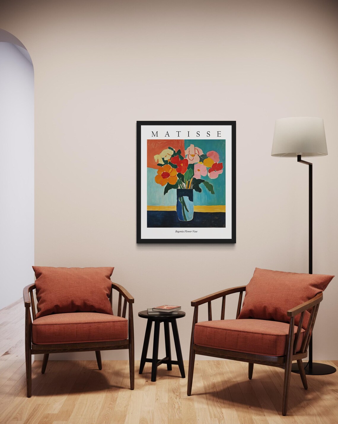 Matisse Style Begonia Flower Vase Fresh Fauvist Still Life Poster - Image 2