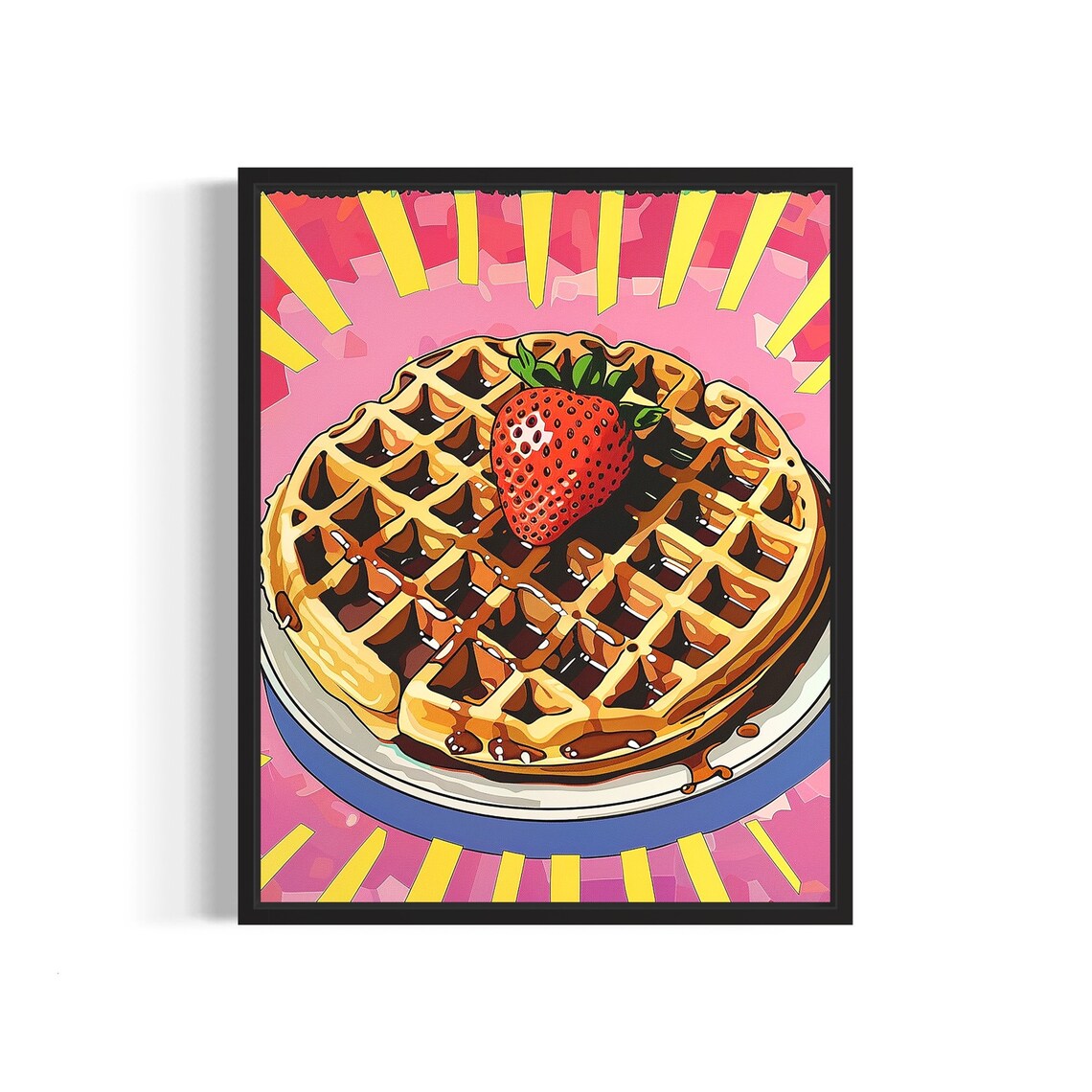 Waffle Pop Art, Retro Vintage Collection