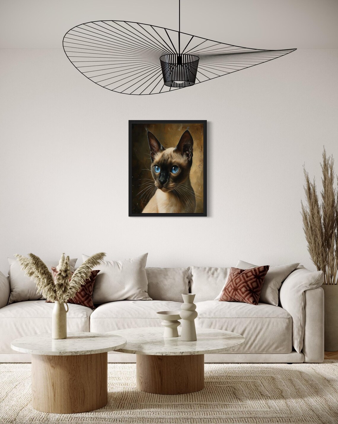 Tonkinese Cat Art Print, Original Paint Artwork - Image 3