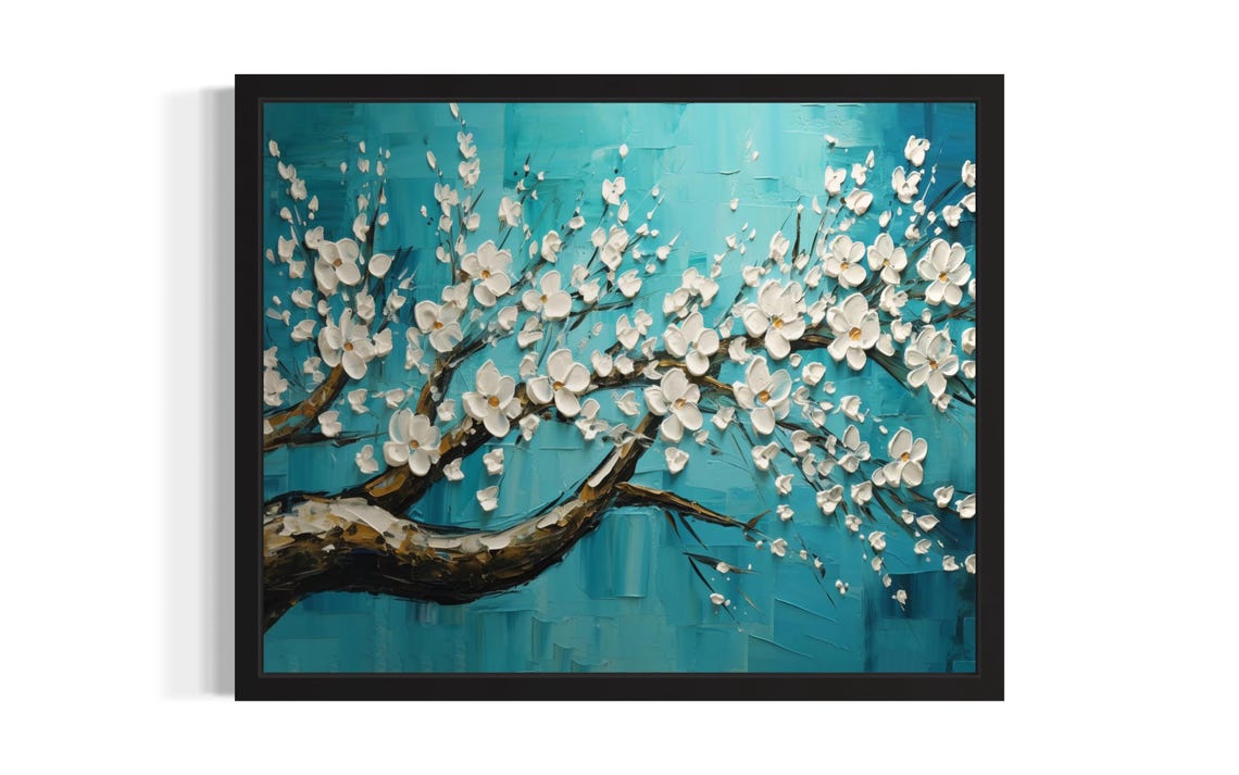 Cherry Blossom Abstract Poster Print