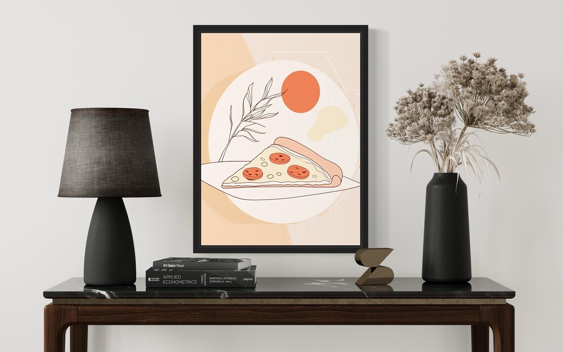 Pizza Food Art Print, Original Paint Artwork - Image 3