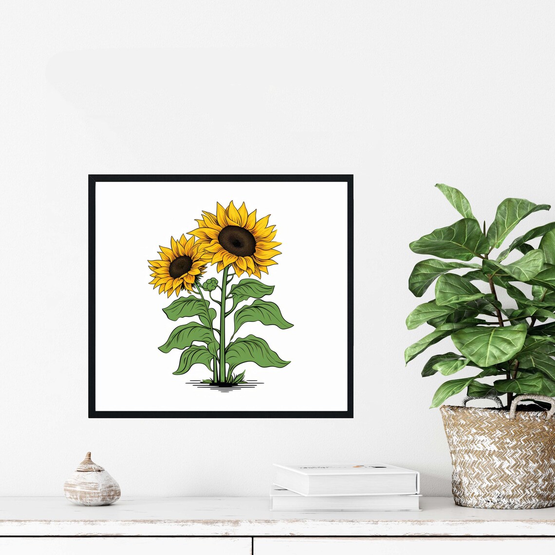Sunflower Plants, Botanical Wall Art Print - Image 4
