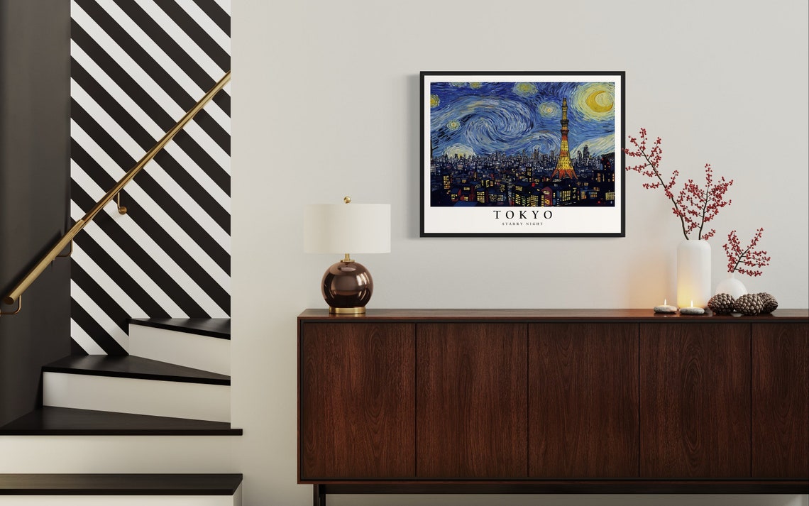 Tokyo Starry Night Tower Skyline Night Lights City View Poster - Image 4