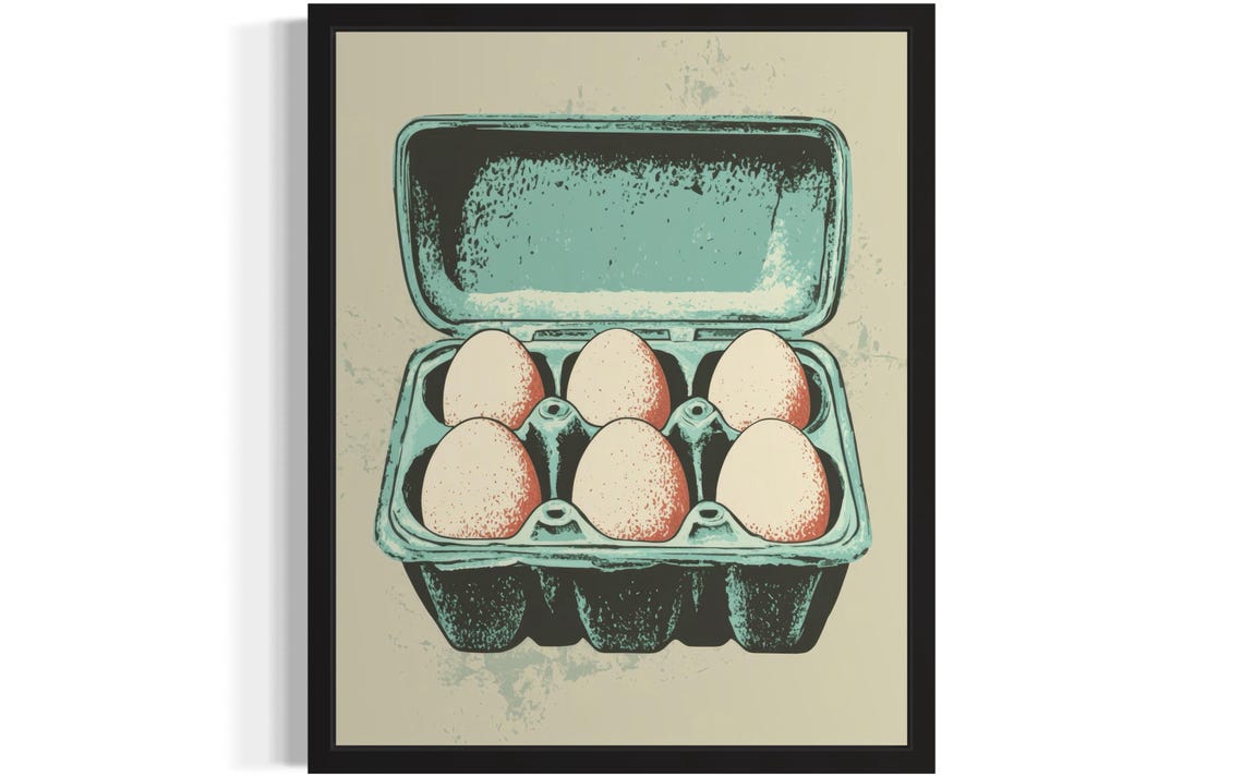 Egg Carton Pop Art Poster
