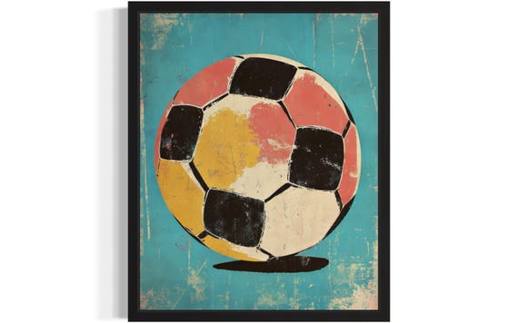 Soccer Pop Ball Poster Print