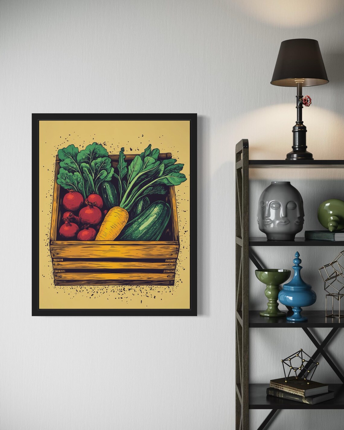 Vegetable Crates Farm Pop Art Print Wall Art Poster Original Paint Artwork Artwork Decor - Image 4