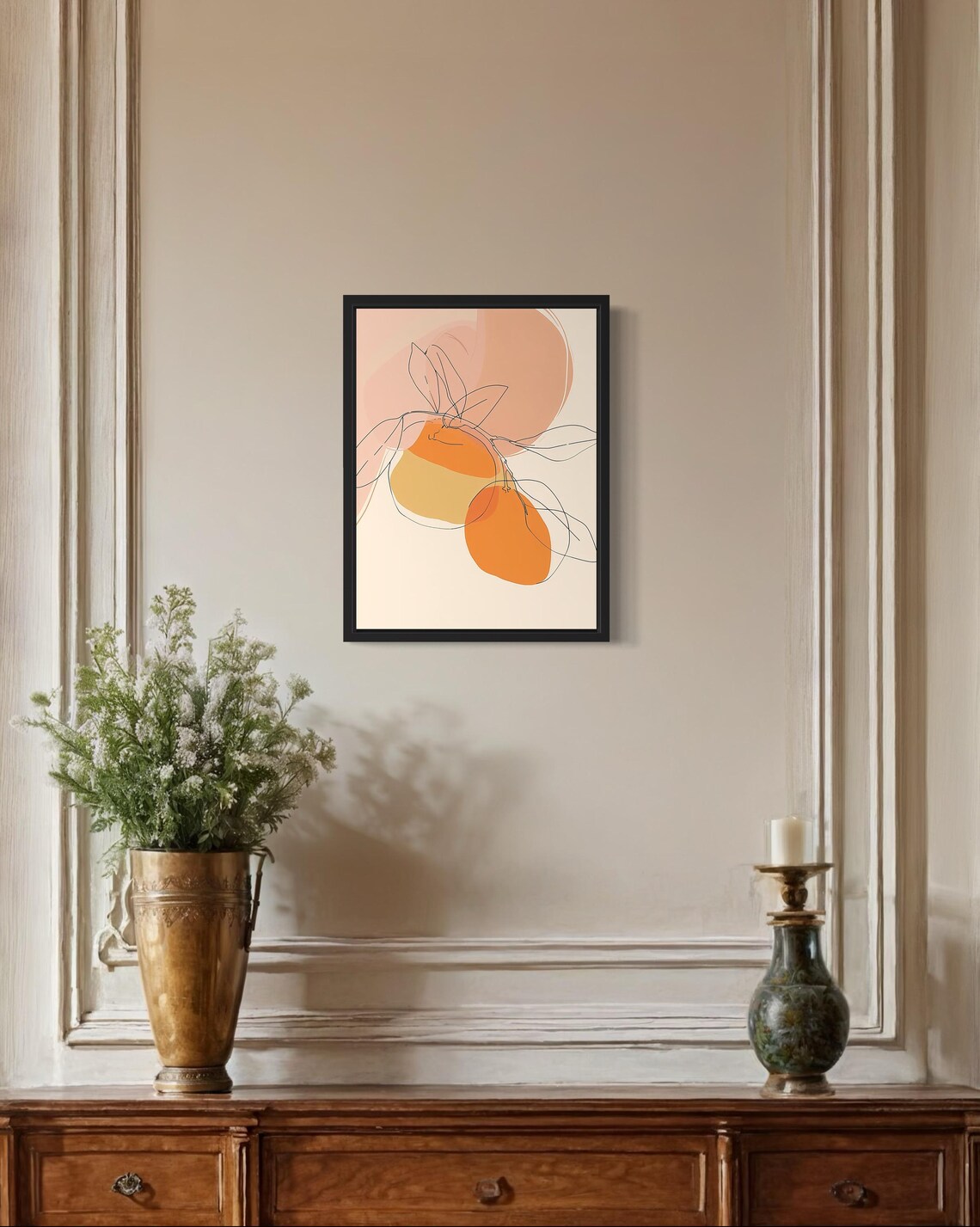 Oranges Food Art Print, Original Paint Artwork - Image 2