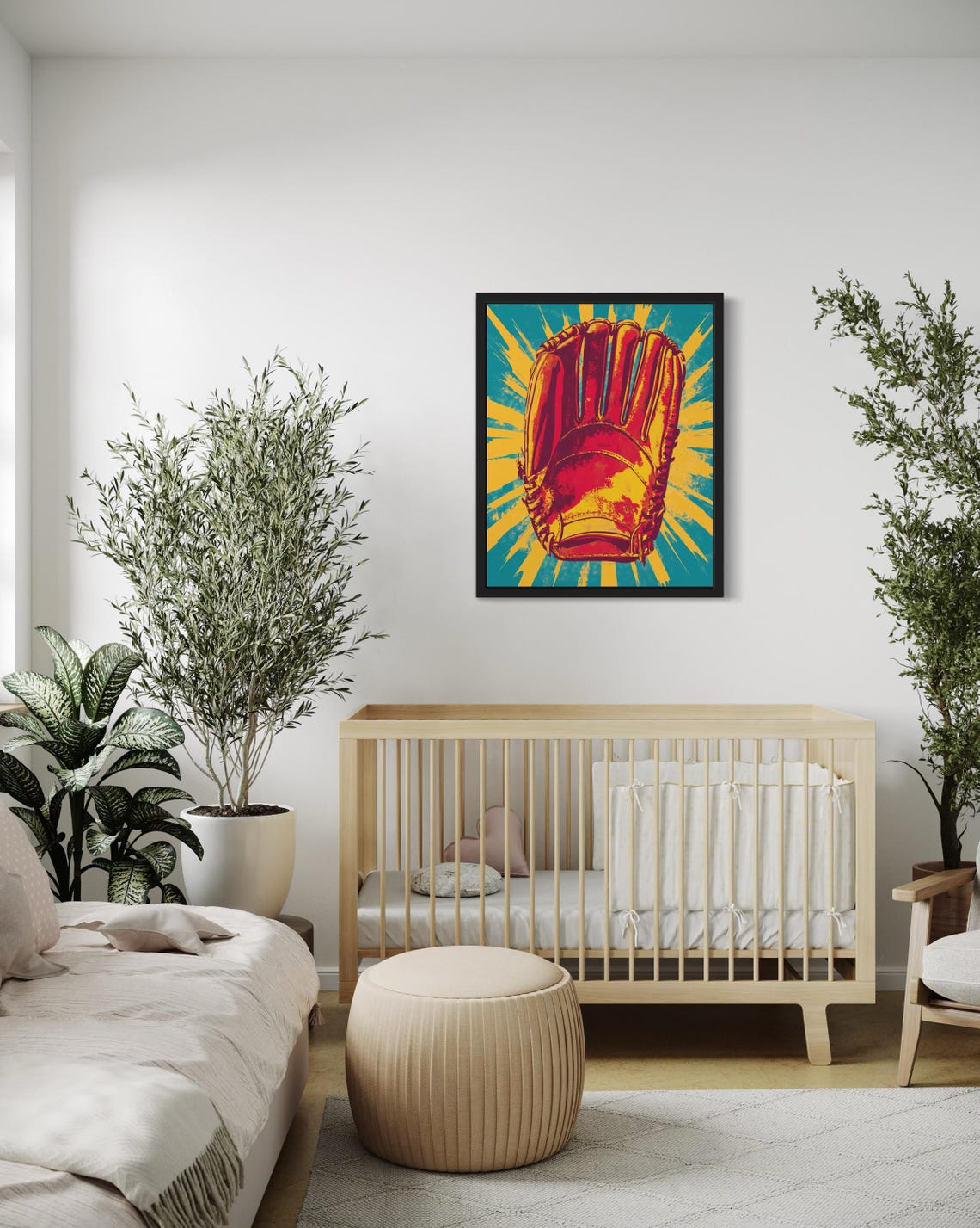 Baseball Glove Pop Art Poster Print - Image 4