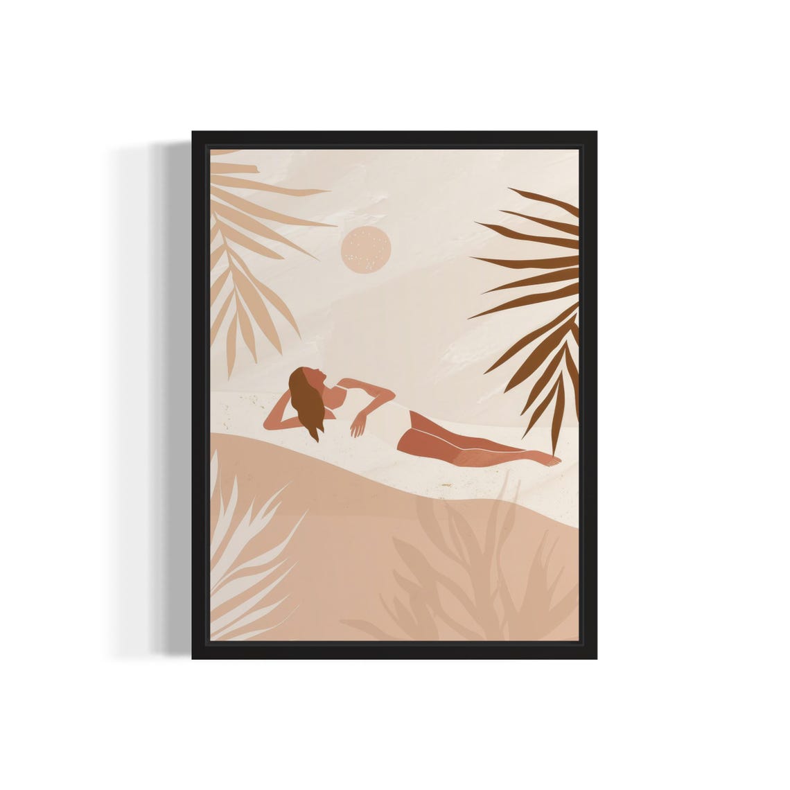 Female Tanning Boho Art Print