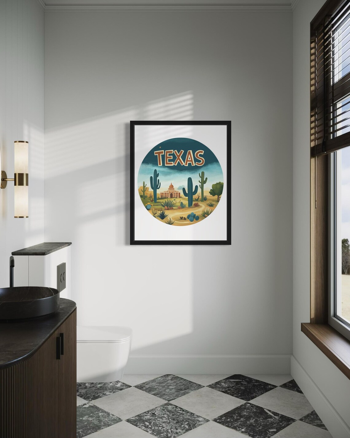 Texas States Scenery Travel Poster - Image 4