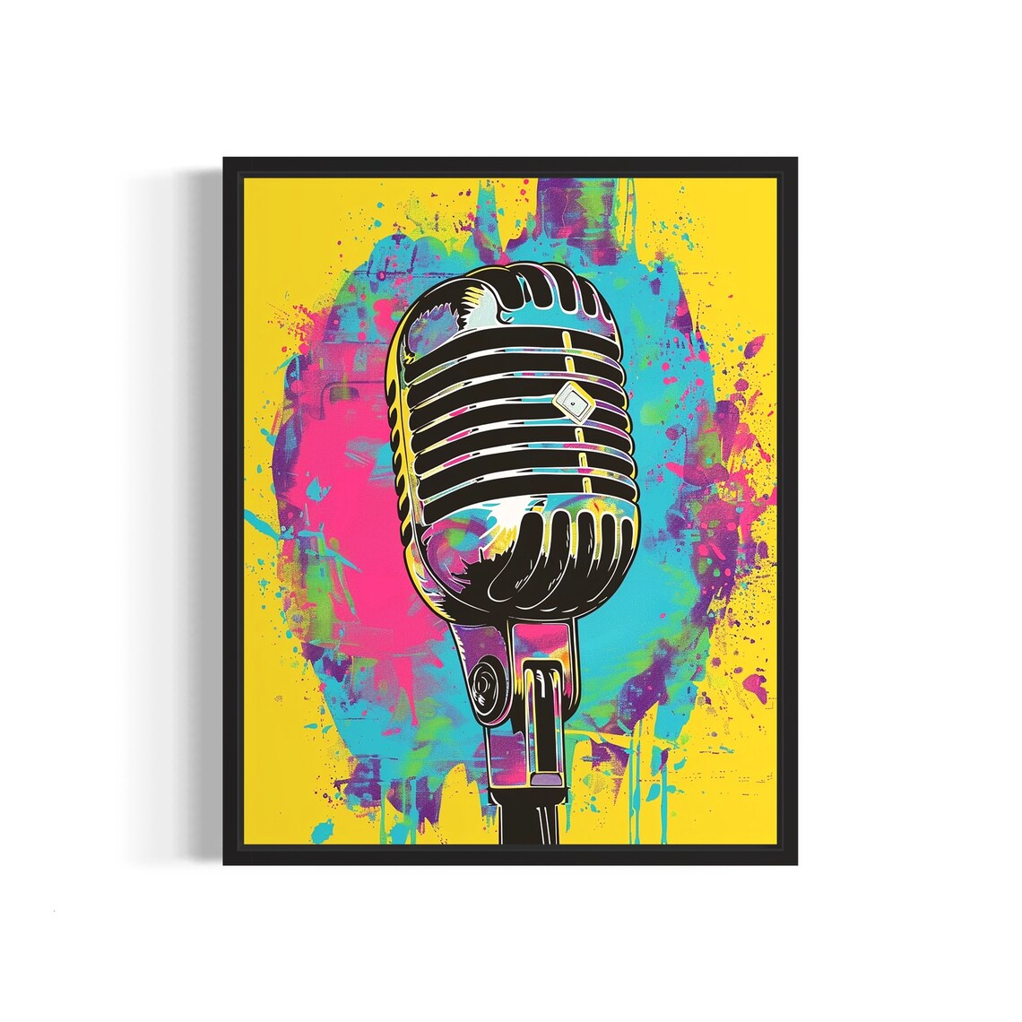 Microphone Pop Art, Retro Vintage Collection