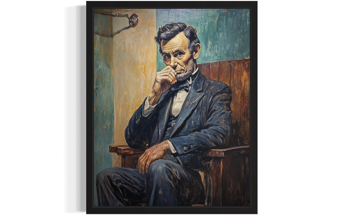 Abraham Lincoln Hold Nose Bathroom Wall Art
