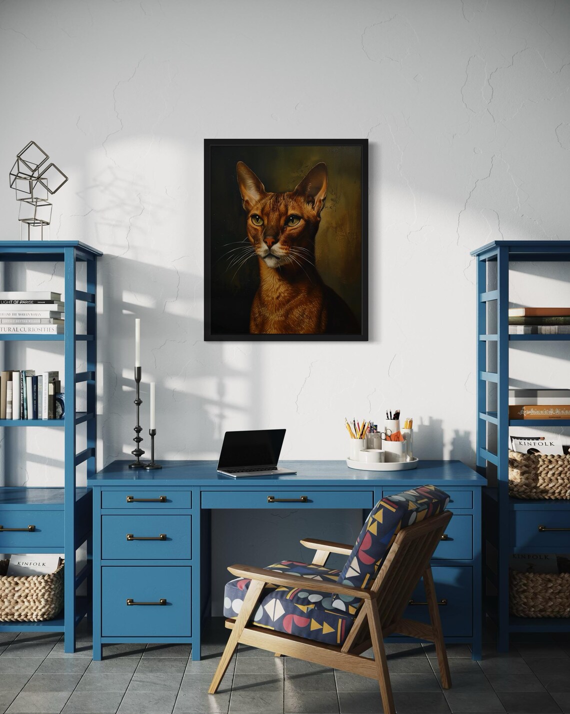 Abyssinian Cat Art Print, Original Paint Artwork - Image 4