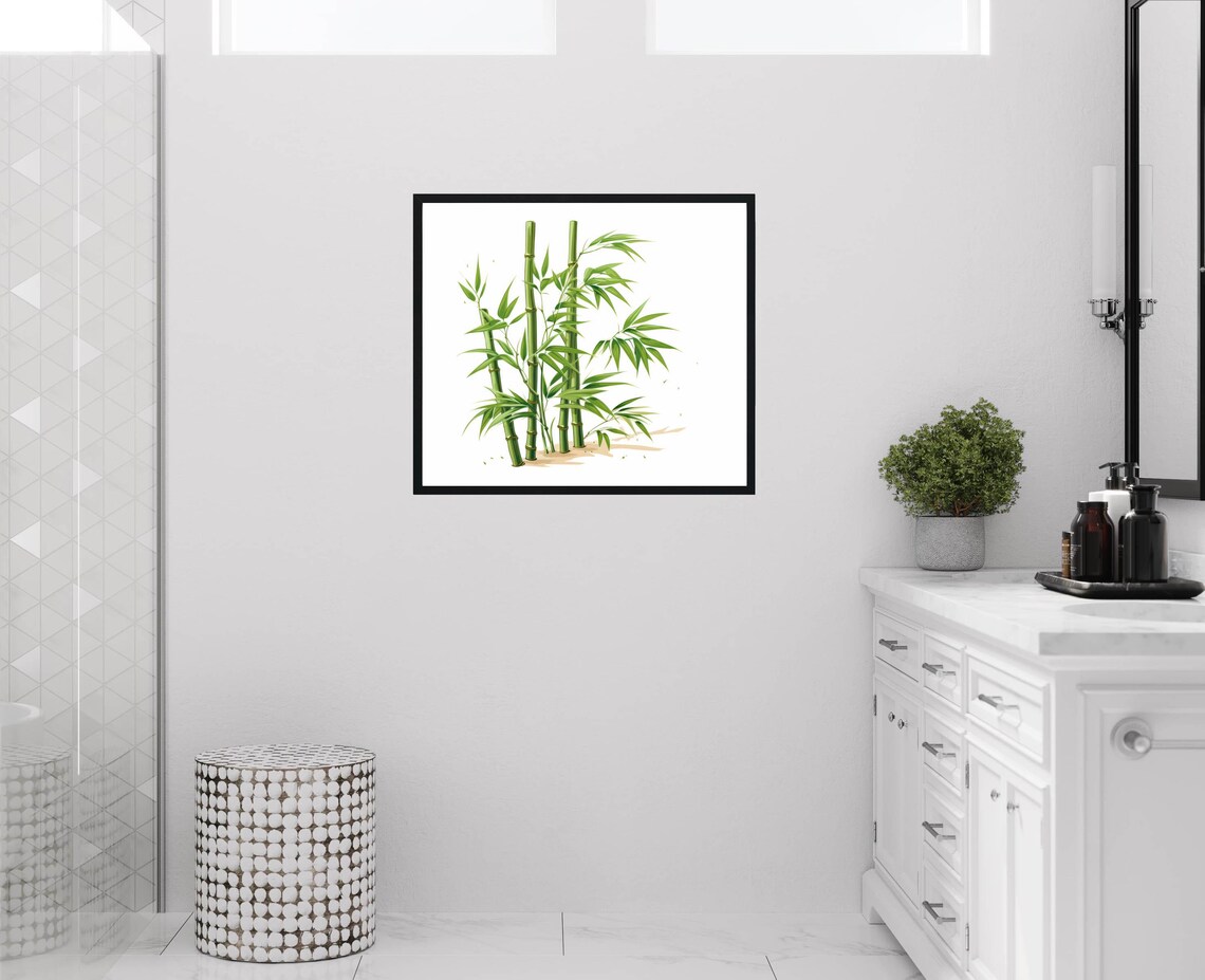 Bamboo Plants Art Print, Botanical Wall Decor - Image 2