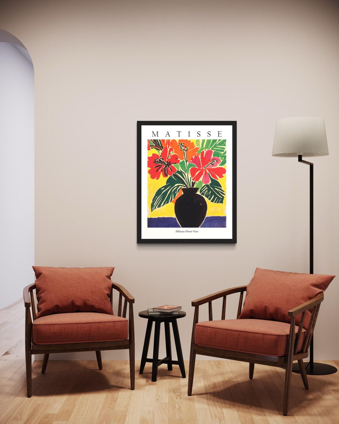 Matisse Style Hibiscus Flower Vase Tropical Fauvist Still Life Poster - Image 2