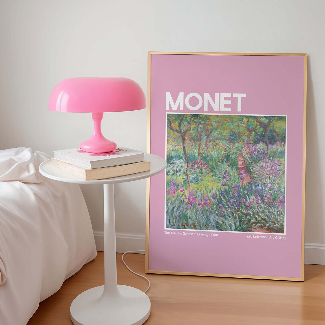 Monet Artists Garden in Giverny Pink Exhibition Poster Yale Art