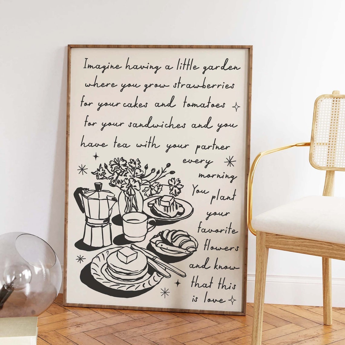 Handdrawn Quote Print Art Cute Illustrations Art Trendy Affirmation Wall Art Positivity Art - Image 3