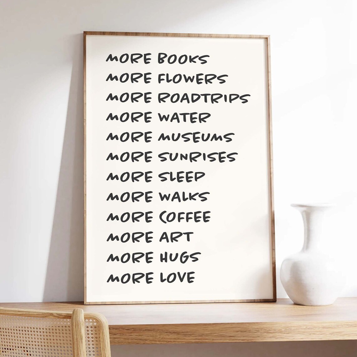 More Of Everything Handwritten Inspirational List Typography Art Poster - Image 3