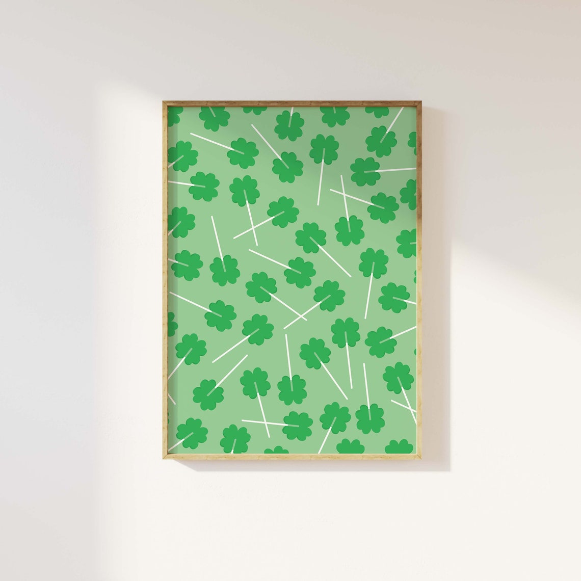 Shamrock Lollipop Green Pattern St Patricks Day Festive Poster - Image 3