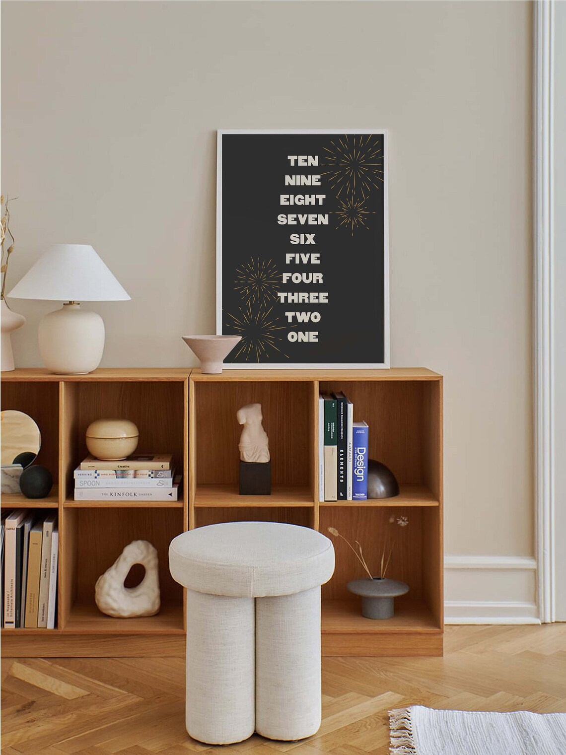 New Year Countdown Ten To One Black Gold Fireworks Party Poster - Image 4
