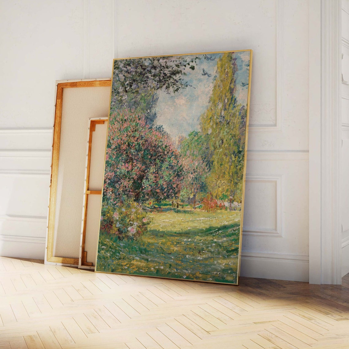 Claude Monet Garden Impressionist Landscape Painting Wall Poster - Image 3