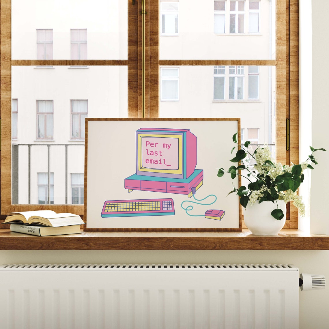 Per My Last Email Print Art Cute Computer Art Print Pink Wall Art Y2k Aesthetic Retro Home Office Decor - Image 2