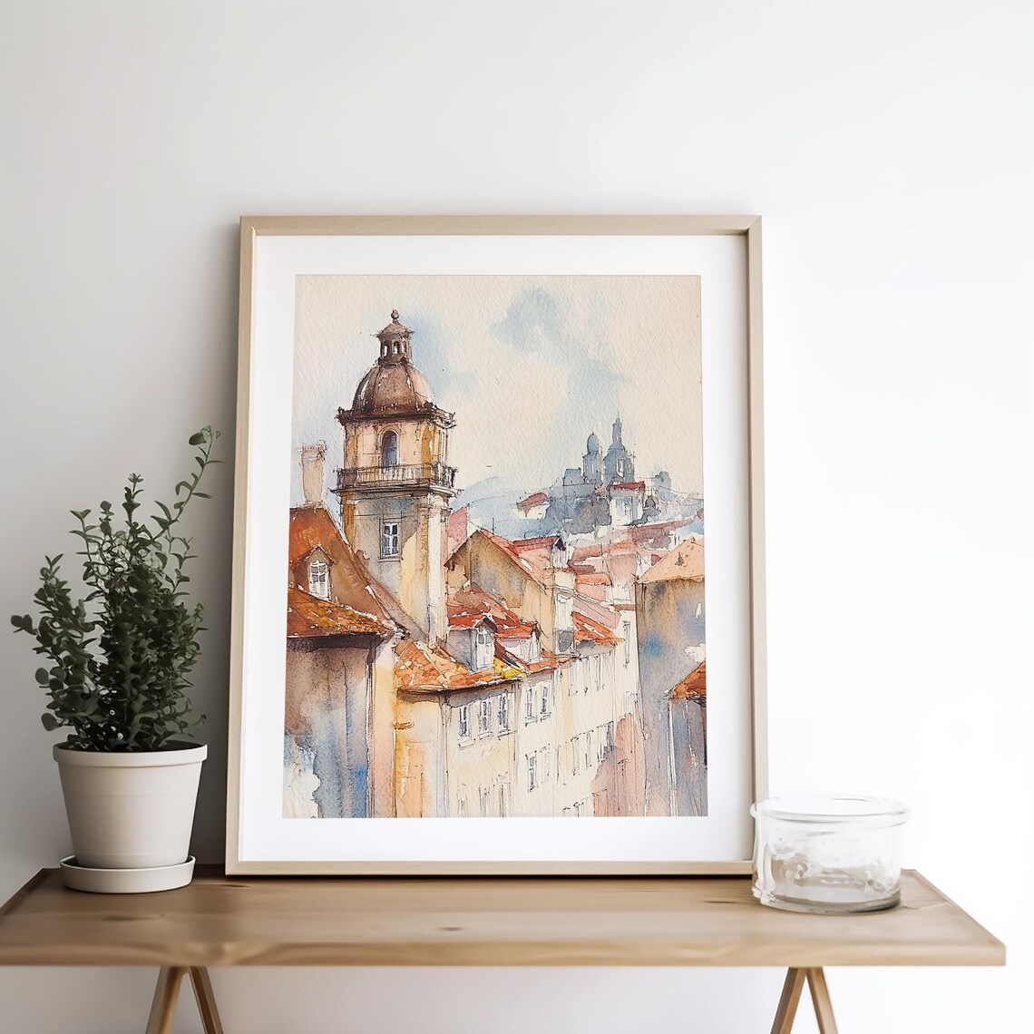 Porto Watercolor Art Print, Portugal Cityscape - Image 4
