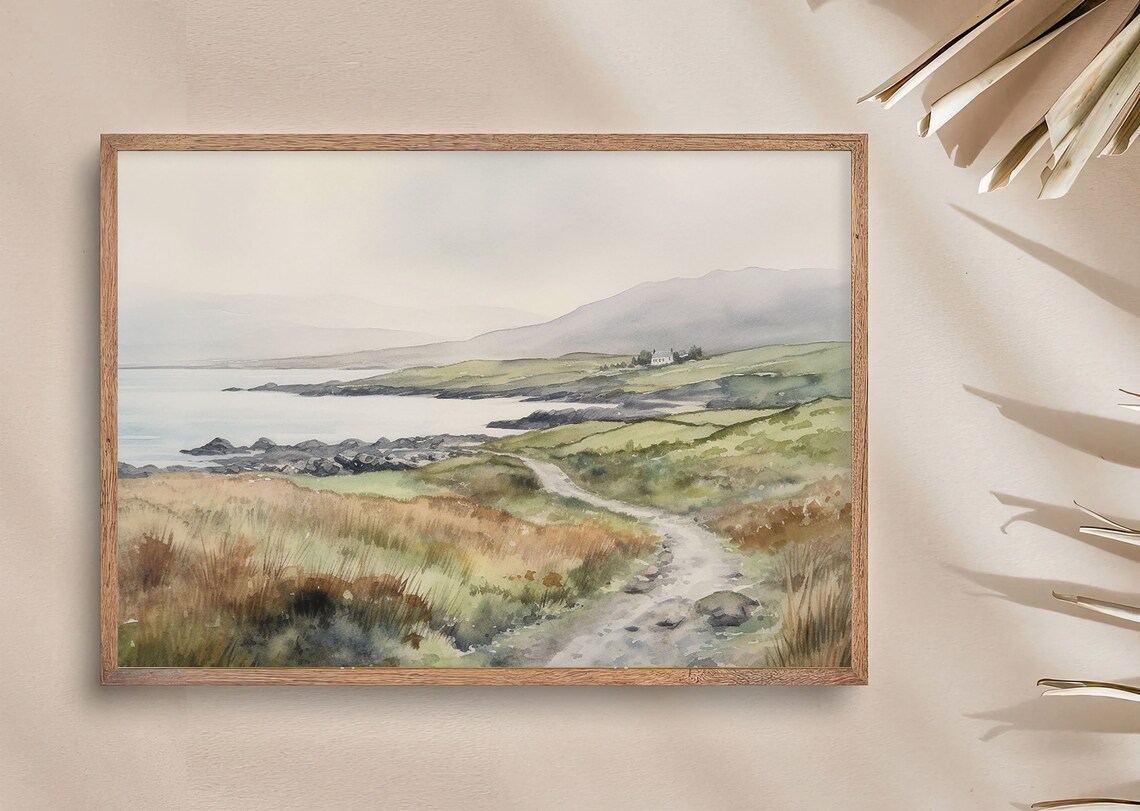 Dingle Peninsula Watercolor Landscape Art Print - Image 4