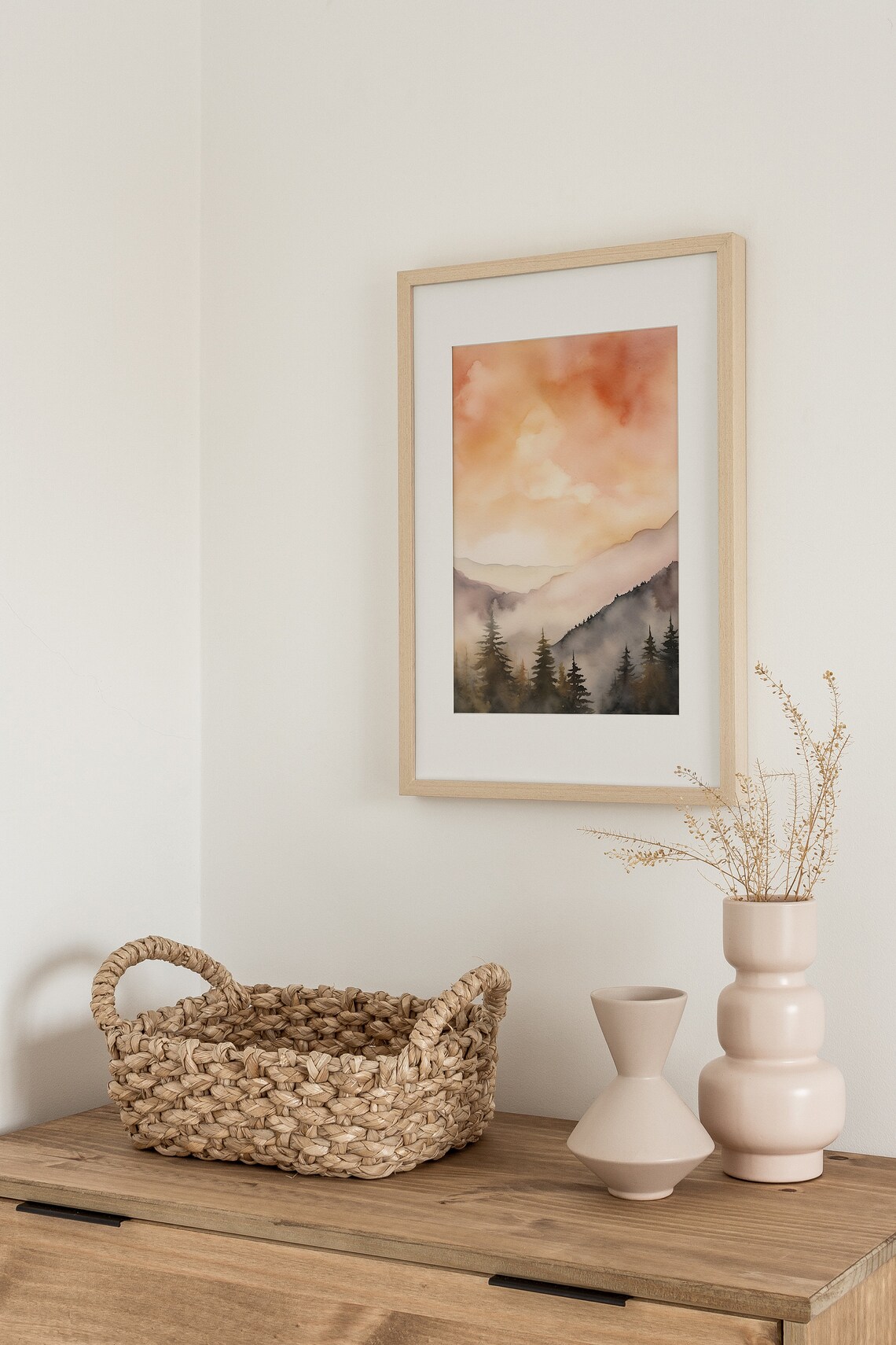 Great Smoky Mountains Painting Sunset Wall Art Print - Image 2
