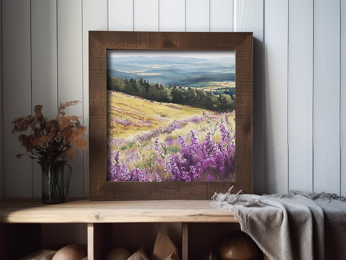 Tabular Hills Watercolor Art Print, Cleveland Way - Image 2