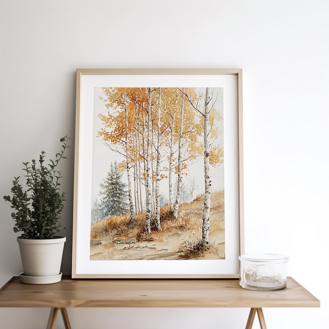 Fall Birch Tree Painting, Colorado Autumn Landscape Art - Image 4