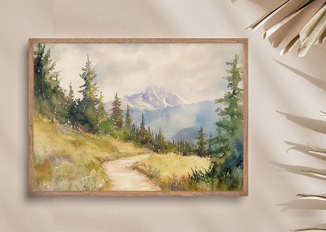 Clark Point Yosemite Watercolor Art Print, California - Image 3