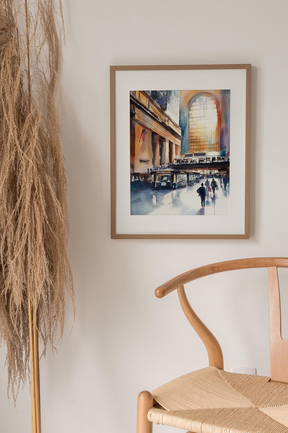 Grand Central Painting Nyc Watercolor Art Print New York Cityscape Wall Art Travel Poster Housewarming Gifts - Image 4