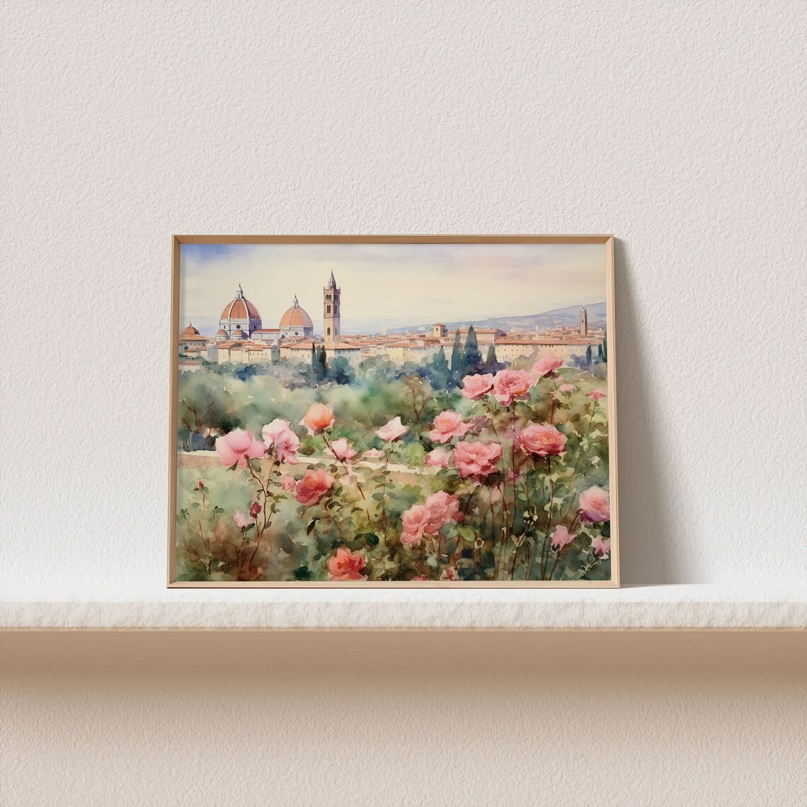 Florence Watercolor Italian Cityscape Art Print - Image 2