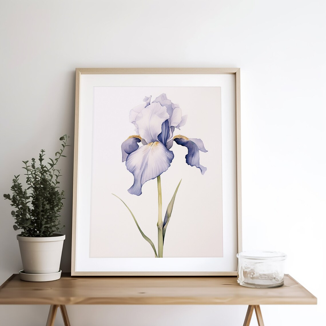 Iris Painting Botanical Watercolor Art Print - Image 4