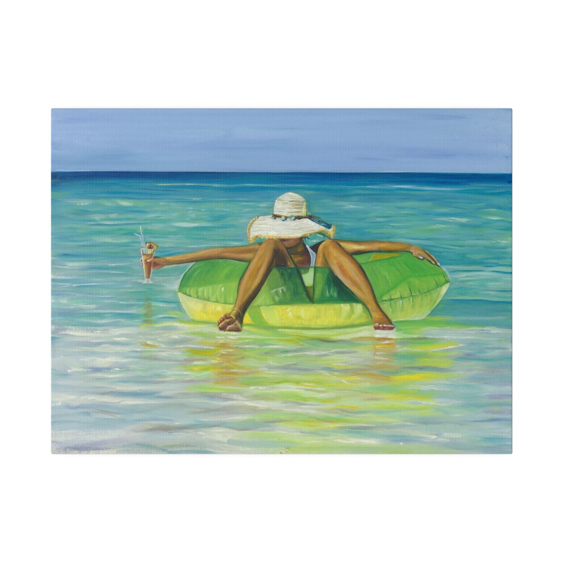 Floating In Crystal Clear Waters Coastal Art Print - Image 5