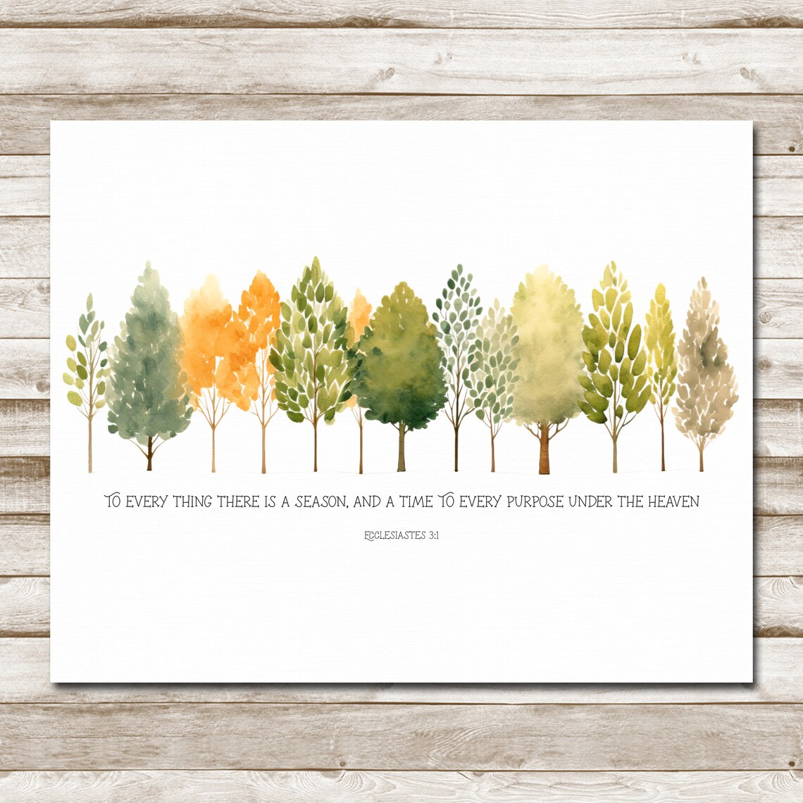To Everything There Is A Season Scripture Art Print - Image 4